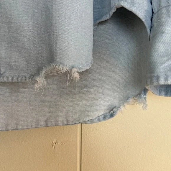 Frank & Eileen Womens Eileen Relax Light Blue Button Up Shirt Size S Coastal - Picture 8 of 13